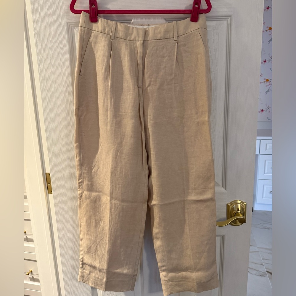 J. Crew Tan Women's Linen Trousers